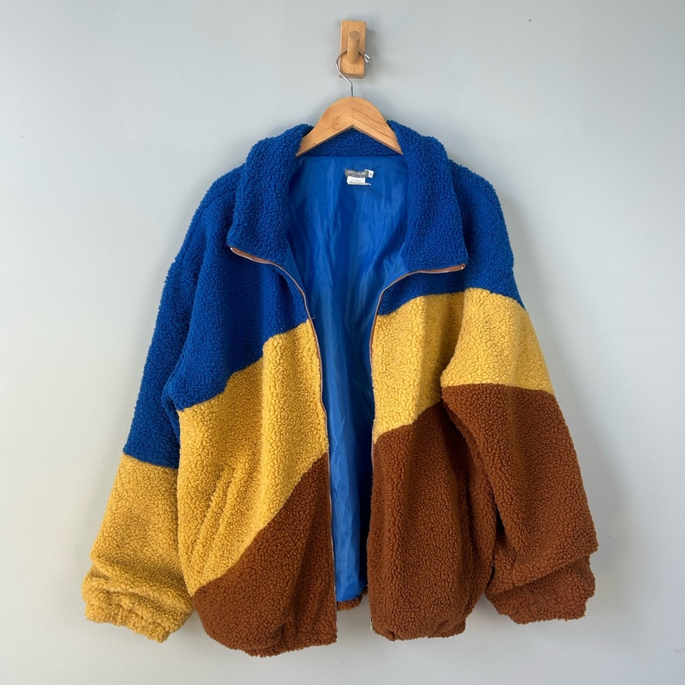 Earthbound Color Block Sherpa Jacket
